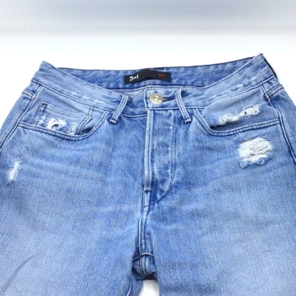 3x1 Higher Ground Crop Boyfriend Jeans in Dover Size 24 - Picture 3 of 13